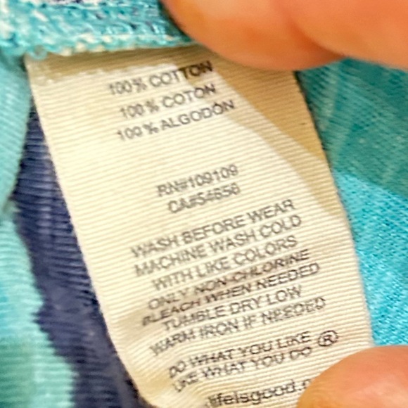 Life is good casual striped blues sleeveless slip on maxi dress size medium - Picture 9 of 9